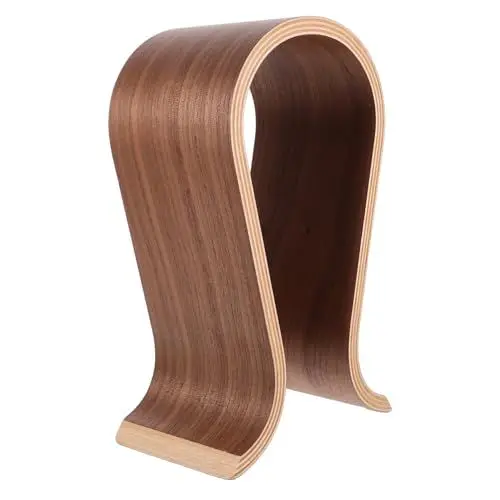 Produktbild: Mikikit Kopfhörerständer Headsetständer Holz Holzkopfhörer Kopfhöreranzeige Headsethalter Für Schreibtisch Kopfhörer-aufhänger Headset-Halter Über Die Ohrhörer Veranstalter Monitor
