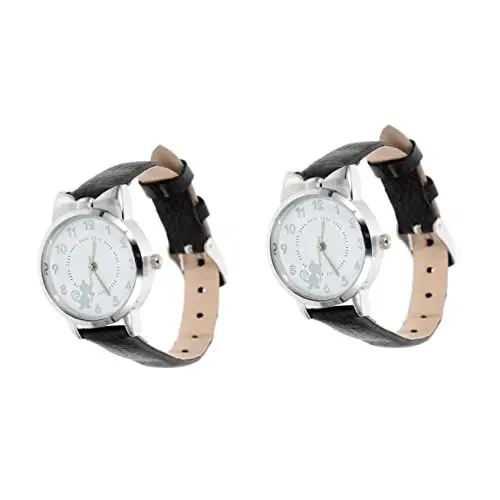 Produktbild: Mikikit Lässige Damenuhr 2 Stücke Exquisite Handgelenk Dekoration Verzierung Elegant Weiblich Modisch Hautfreundlich Freizeit Dekorativ Leicht Stilvoll Zarte Uhr Modische Damenuhr