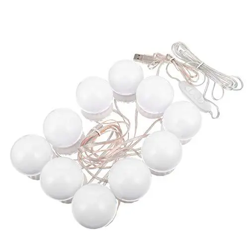 Produktbild: Mikikit Holly Vanity Lights 10 Dimmbare Glühbirnen Make-up-spiegellampe Kosmetikspiegel-lichter-set Touch-dimmer