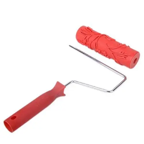 Produktbild: Mikikit Malerrolle Meerjungfrau-charms Masse Blumenfarbroller Baumstumpf Hocker Kunstwand Rändelrolle Beige Stoffbank Klavierbank Farbroller Wanddekoration Rollen Gemalt Diatomeenschlamm