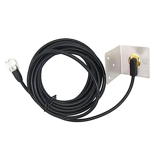 Produktbild: Mikikit Nmo-Linie Nmo-Kabel Mobilfunkantenne Für Fahrzeuge Verlängerungskabel Mit L-Halterung Verlängerungshalter Edelstahlkabel Autoradio Antenne Walkie-Talkie Antennenhalterung Kupfer