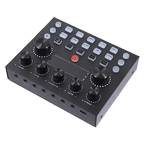 Produktbild: Mikikit Soundkarte Mischen Audio-mischpult Digitales Mischpult Streaming-mischpult Live-Sound Musikmischer Digitales Soundmischpult Schallplattenspieler Tonmischer Dj Außenhandel Eisen