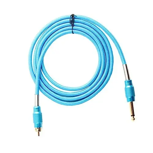 Produktbild: Mikikit Tattoo-Clip-Kabel Tattoo-Maschinen-Anschlusskabel Robustes Tattoo-Kabel Blaues Clip-Kabel Tattoo-Rca-Kabel Rca-Kabel Für Maschinenclips Reines Kupfer-Maschinenkabel