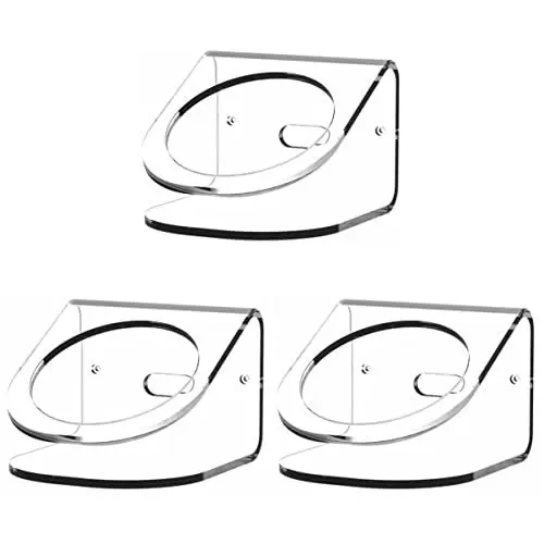 Produktbild: Mikikit Wandhalterung 3-Teiliger Halter aus Transparentem Acryl Klarer Soundbar-Regallautsprecher Kompatibel mit Dot Small-Lautsprecherhalterung für Kopfhörer Wandhalterung