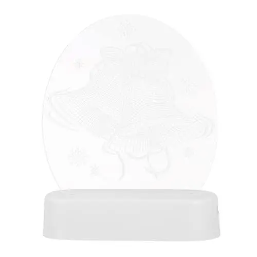 Produktbild: Mikikit Weihnachtsnachtlichtbirne Weihnachtsglocke Illusionslampe Weihnachtstischlampe Weihnachtsschreibtischlampe Batteriebetriebener Blitz Wiederaufladbar Dimmbar