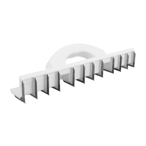 Produktbild: Mikikit Winkelhobelwerkzeug Eckschaber Malerwerkzeug malerbedarf Maurerwerkzeugkasten Spachtelwerkzeug Glättkelle für Zement Betonglätter Ziegelkelle Glättkelle für Beton Plastik Weiß