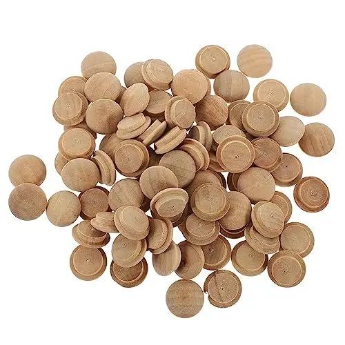 Produktbild: Mikinona 100St Holzdübel für Löcher möbel Reparatur ersatzteile für gartenmöbel Wiederverwendbarer Möbellochstopfen Holzdekor Stecker Ersatz-Holzstopfen Rundlochstopfen