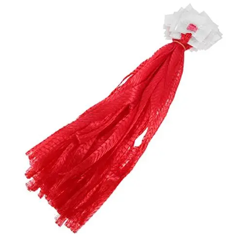 Produktbild: Mikinona 100St Netzbeutel für Obst und Gemüse wiederverwendbarer Netzbeutel Barrieretasche Fruchttüten tragbar Container Einkaufstasche Meeresfrüchte Gemüsebeutel Sport rot