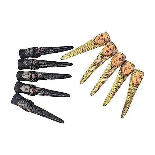 Produktbild: Mikinona Glänzende Künstliche Hexennägel Halloween-nagelkunst Zur Dekoration Bequemes Tragen Der Nägel Feine Details