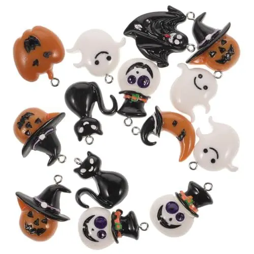 Produktbild: Mikinona 14 Stück Halloween Harz Kühlschrankmagnete Kühlschrankaufkleber Halloween Kühlschrankaufkleber Magnete Aufkleber Halloween Magnet Glasaufkleber Kühlschrankmagnet Aufkleber