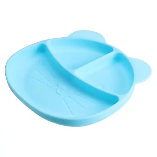 Produktbild: Mikinona 1Stk Teller kindergeschirrsets kinderbesteck babygeschirr Kinder Essgeschirr babybesteck Versorgungsplatte Saugnapf Kindergerichte Saugplatten für Kinder Silikongeschirr Kieselgel