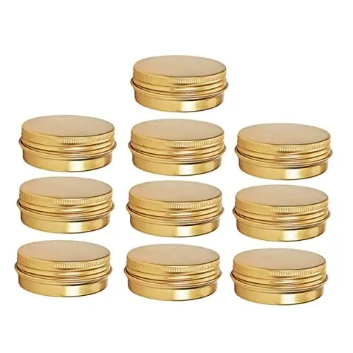 Produktbild: Mikinona Goldene Aluminium-aufbewahrungsboxen 10 Stück 30 Ml Creme-haarwachsbehälter Praktisch Tragbar