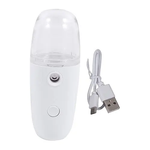 Produktbild: Mikinona 1 Satz USB Wiederaufladbarer Gesichtsnebel Sprüher Tragbarer Feuchtigkeitsnebel für Hautpflege für Reisen mit Hoher und Einfacher Handhabung für Weiche und Hydratisierte Haut
