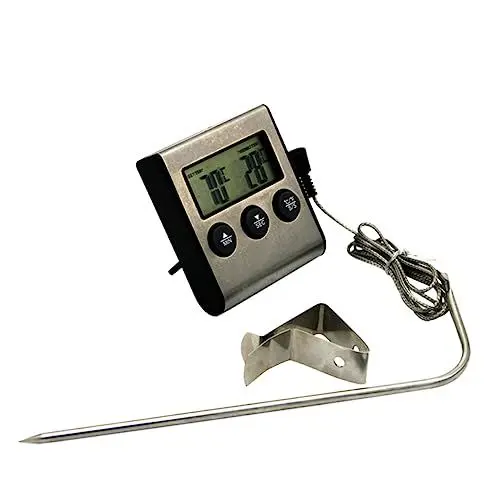 Produktbild: Mikinona Thermometer Grillofenthermometer Lebensmittelthermometer Mit Clip Präzisions-küchenwerkzeug Aus Edelstahl Für Grillbegeisterte