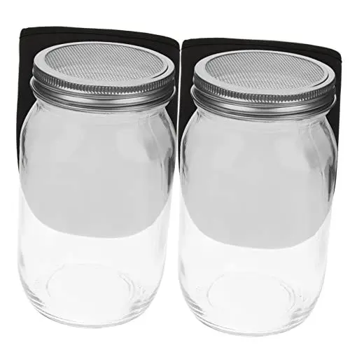 Produktbild: Mikinona Keimglasdeckel Für Weithalsgläser Keimset-Set Mit Lichtundurchlässigen Hüllen