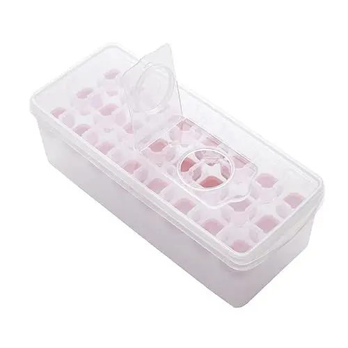 Produktbild: Mikinona 1 Set-box Eisbox Schimmel Eiswürfelbereiter Eisschalen Für Gefrierschränke Mit Deckel Eiswürfelbehälter Bourbon-eisbereiter Kugel-eisformen Eishockeyform Kugeleismaschine Abs