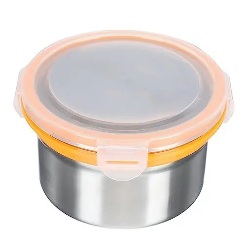 Produktbild: Mikinona Deckel Für Lebensmittelaufbewahrungsbox Aus Edelstahl Tragbare Lunchbox Für Camping Luftdichte Lebensmittelaufbewahrung Kühlbox Lunchbox Praktische Essensbox