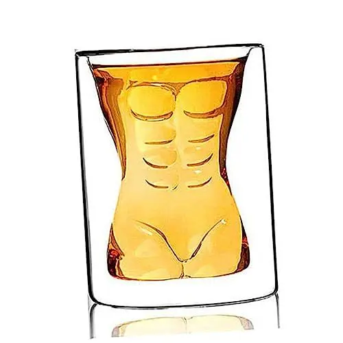 Produktbild: Mikinona 180 Ml Doppelwandige Tassen Stilvolle Glastasse Für Heiße Und Kalte Getränke Hitzebeständig Für Männer Frauen Jungen Und Mädchen