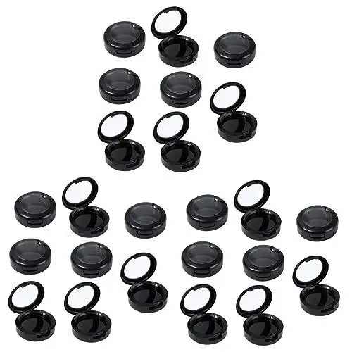 Produktbild: Mikinona 24 Stk Make-up Leerer Teller Spenderbehälter Z-palette Kosmetische Probengläser Leere Lidschattenbehälter Make-up Erröten Lidschattenbehälter Für Unterwegs Make-up-proben Black