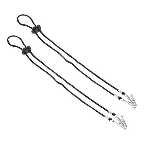 Produktbild: Mikinona 2Stücke Verstellbare Pack Lätzchenhalter Clips Multifunktionale Serviettenklammern Lätzchenclips und Serviettenhalter für Tisch und Unterwegs