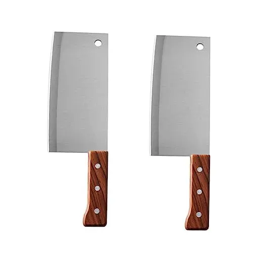 Produktbild: Mikinona 2 Stk Filetmesser Gyuto-messer Obstmesser Metzgermesser Kochmesser Küche Hackmesser Fleischschneidemesser Küchenmesser Aus Edelstahl Zerhacker Würfelmaschine Holzgriff
