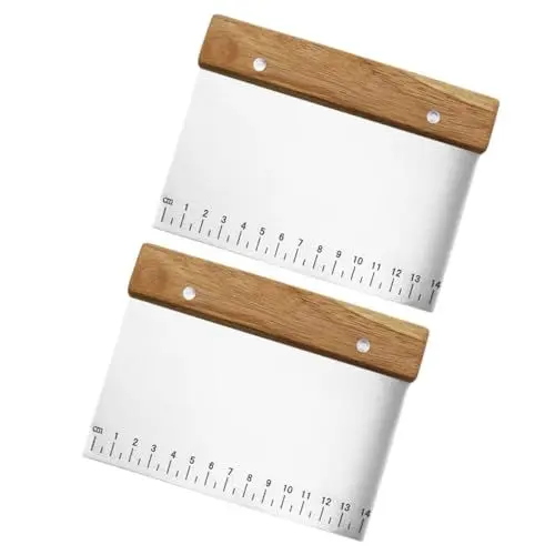 Produktbild: Mikinona 2 Stk Mehl geschnitten schaber schiebeschalter die bescherung Backenwerkzeuge kuchen Spachtel Gebäck Mixer Teigschneider Backgerät Plätzchenausstecher Backspatel Backwerkzeug Holz