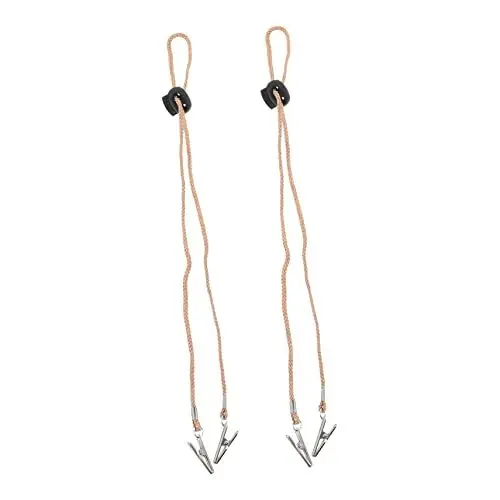 Produktbild: Mikinona 2st Verstellbarer Serviettenhalter Zahnspange Elastischer Seilverschluss Zahnkettenclip Lätzchen Eiskaffeetasse Veranstalter Einstellbar Polyester Baby