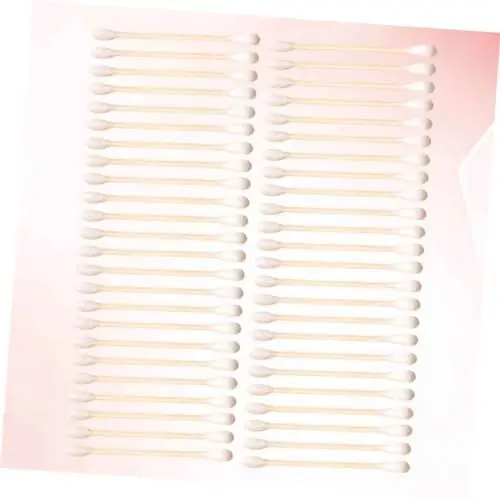 Produktbild: Mikinona 300st Baby Wattestäbchen Bio-baumwolle Wattestäbchen Mit Doppelter Spitze Wattestäbchen Reinigen Kosmetische Wattestäbchen Bio Wattestäbchen Schaumkopf Ohr Hölzern
