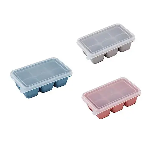 Produktbild: Mikinona 3St Eiswürfelform Eiswürfelbereiter Formen für Eiswürfel eiswürfelkühler eiswürfel kühler icemaker Mini-Eismaschine eiswürfel selber machen Zubehör für die Eisherstellung Kieselgel