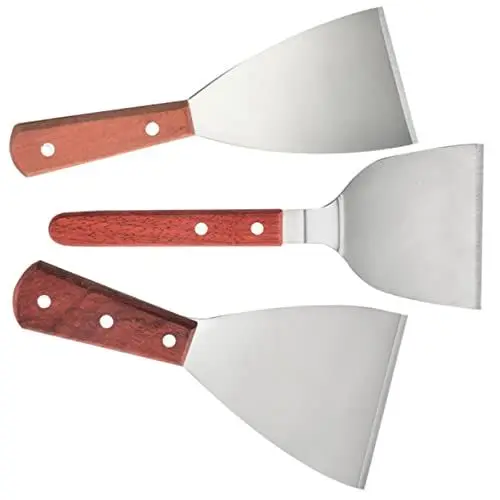 Produktbild: Mikinona 3-teilige Steakspatel Kochutensilien Aus Edelstahl Steakwender Mit Ergonomischem Griff Für Den Einsatz Im Heimrestaurant