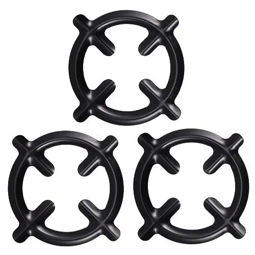 Produktbild: Mikinona 3St Kochfeld stative schwenkgrill dreibein cookrings pfannenhalter ständer für gasherd Austausch des Brennerrostes wok Ersatzkaffeekanne Runde Topfgestelle Gasbrennergestelle Eisen