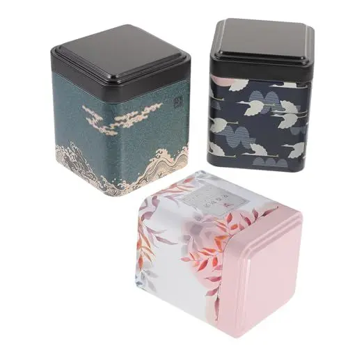 Produktbild: Mikinona Elegante 3-teilige Tee-vorratsdosen-kollektion Teedosen Aus Weißblech Luftdichter Deckel Nicht Aus Material Für Duftenden Grünen Schwarzen Oolong-tee