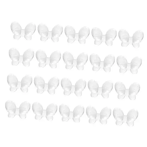 Produktbild: Mikinona 50Stücke Nagellack Farbkarte Display für Nageldesign Transparenter Nagelkunstständer Praxisring für Gel Nägel Maniküre Zubehör und Nagelschablonen für Kreative Nail Art