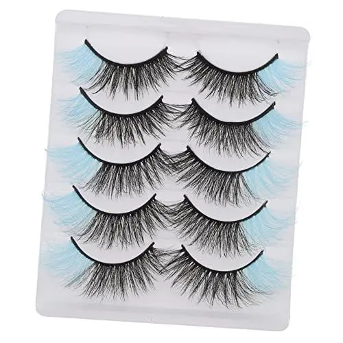 Produktbild: Mikinona 5 Paar Farbige Falsche Wimpern Kosmetische Wimpern Wimpernverlängerung Künstliche Wimpern Künstliche Wimpern