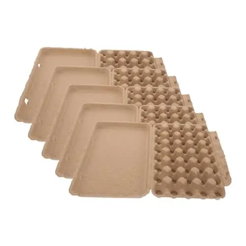 Produktbild: Mikinona 5st Wachteleier-box Aufbewahrungsbox Für Eier Kühlschrank-eierhalter Eierträger Wiederverwendbarer Eierschalen Aus Fruchtfleisch Wachteleier Halter Karton Zellstoff Schreibtisch, OLFD103938QPKO8T