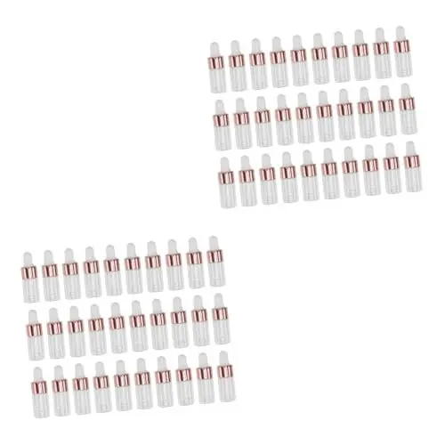Produktbild: Mikinona 60 Stk Flasche mit ätherischen Ölen Make-up-Flüssigkeitsflasche Shampoo-Behälter klar Tröpfchen dosierflaschen reiseflaschen Glasspender leere Tropfflasche Soda-Kalk-Glas Golden