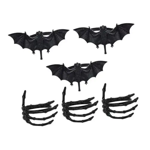Produktbild: Mikinona Halloween Fledermaus Servietten Set Von Black Napkin Holders Zur Dekoration 6 Stück