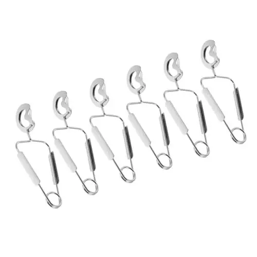 Produktbild: Mikinona 6 Stück Schneckenclip Aus Edelstahl Servierzange Salatclip Schnecken-esswerkzeug Metallutensil Leicht Zu Reinigen