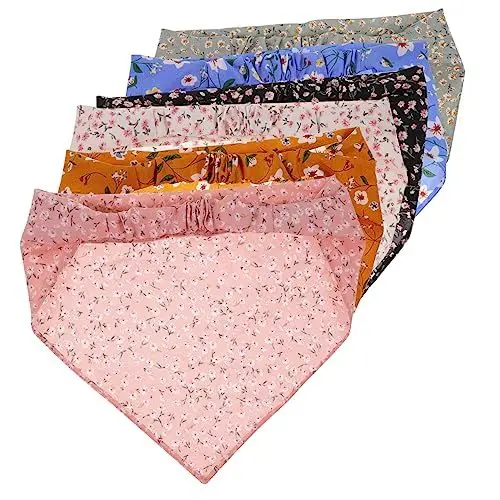 Produktbild: Mikinona Elastisches Blumen-stirnband Für Damen – 6er-pack Weiches Und Bequemes Haarschal-set