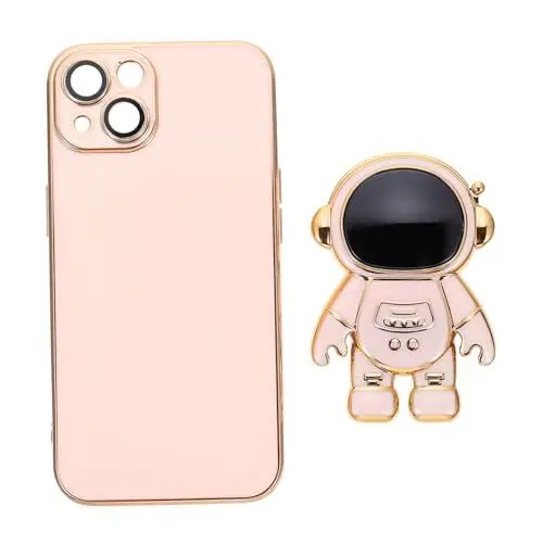 Produktbild: Mikinona Astronauten-Handyhülle Telefon schutzhülle dekorative Handyhülle Dekoration für Telefon Telefonbenutzungsschutz praktisch Handytasche Telefonverzierung leichte Handyhülle TPU Rosa