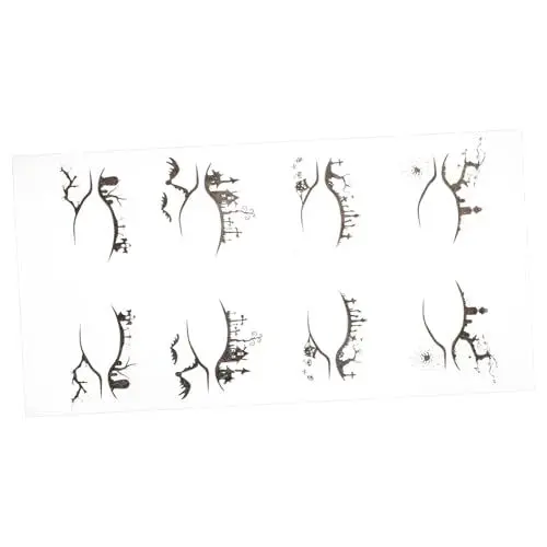 Produktbild: Mikinona Selbstklebende Lidschatten-aufkleber Für Frauen 4er-pack Temporäre Augen-make-up-aufkleber Halloween-make-up-zubehör Leicht Abziehbar