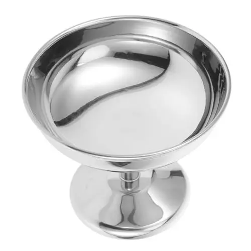 Produktbild: Mikinona Bonbonschale Dessertbecher aus Edelstahl Obstsalatplatte Salatschüssel Dessertschale aus Edelstahl Dessertschalen Mini Milchshake Obstgericht großes Metall Rostfreier Stahl