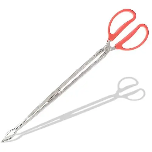 Produktbild: Mikinona Kaminzange Strapazierfähig Für Holzofen Holzscheit-pinzette Edelstahl Outdoor- Ergonomischer Griff Holzkohle-clip