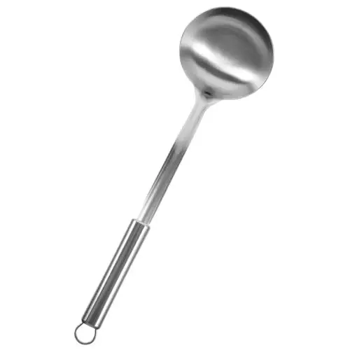 Produktbild: Mikinona Edelstahl Suppenkelle Schöpflöffel für Suppen und Eintöpfe Vielseitiger Kochlöffel aus Rostfreiem Stahl Spülmaschinenfest Küchenhelfer für Restaurant und Zuhause