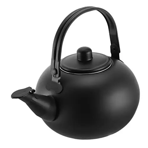 Produktbild: Mikinona Hochwertiger Teekessel Aus Material für Den Heimgebrauch 14 Cm Schwarzer Campingkessel Filter für Tee