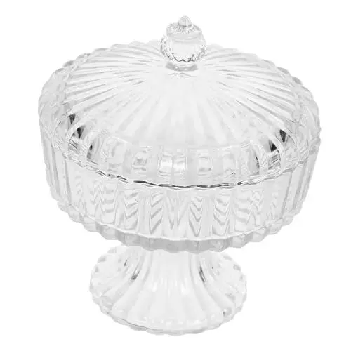 Produktbild: Mikinona Glas Aufbewahrungsglas Im Europäischen Stil Schmuck Organizer Glas Süßigkeitsdose Transparente Ring Aufbewahrungsgläser Transparenter Glashalter Hochzeitsgeschenk Behälter
