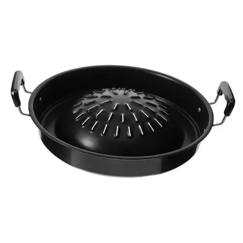 Produktbild: Mikinona Grill bagettebackform kochplatte griddleplatte baking dish baking pan bratenblech gridling Fleisch drinnen Aluminium groß rostfrei Picknickartikel Hausbedarf BBQ-Pfanne Eisen Black