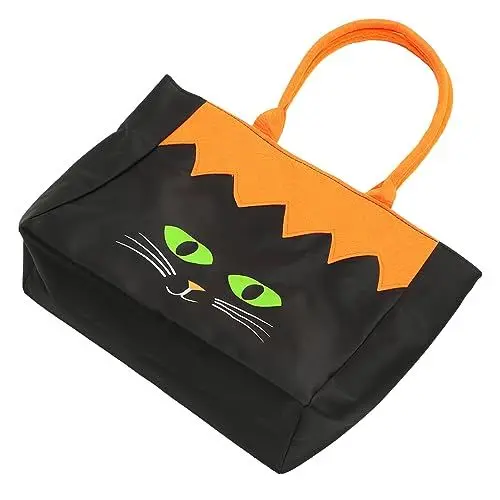 Produktbild: Mikinona Halloween-handtasche Handtasche Für Damen Halloween-einkaufstasche Halloween-goodie-bag Tragetasche Für Kinder Geschenkkorb Für Kinder Tragetaschen Für Kinder Black Polyester