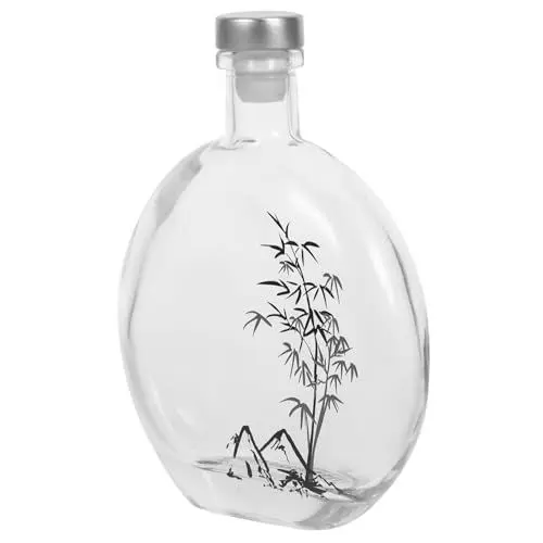 Produktbild: Mikinona Dekorative Weinflasche Aus Glas Verdicktes Design Vielseitiger Schnapshalter