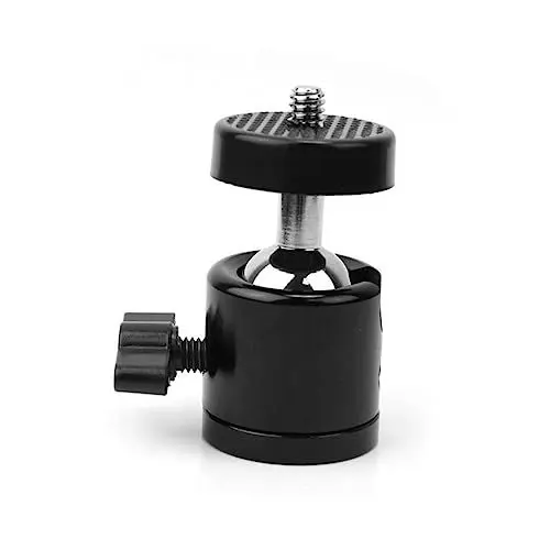 Produktbild: Mikinona Kleiner Stativkopf 1/4- Gewinde 360° Schwenkbar Tragbar Für DSLR Camcorder Kompakt Und Leicht Schwarz